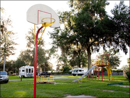 RV camp Basketball court