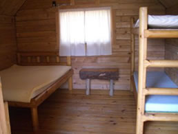 Beds inside cabin